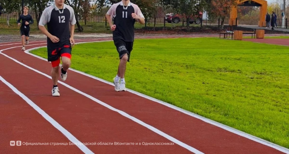 В селе Мелихово открыли спортплощадку и провели зарядку с чемпионом